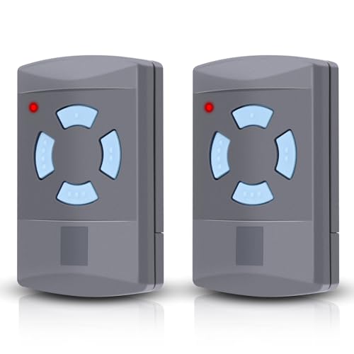 2 Stück Garagentor Handsender für HSE2-868, HSM4-868, HS4-868, Kompatibel mit Blue Buttons 868.3MHz Garage Fernbedienung, 4 Kanäle von Quevati
