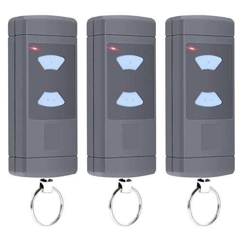 3 Stück Garagentor Handsender für HSE2-868, HSM4-868, HS4-868, Kompatibel mit Blue Buttons 868.3MHz Garage Fernbedienung, 2 Kanäle von Quevati