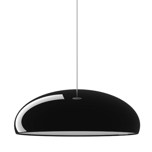 Quevia-Eletro Moderne Hängelampe Esszimmer Ø60cm, Küchenlampe Schwarz,Pendelleuchte Esstisch E27, Designer Pendelleuchte Aluminium,Wohnzimmerlampe Hängend, Acryl Lampenschirm Küchenlampe von Quevia-Eletro