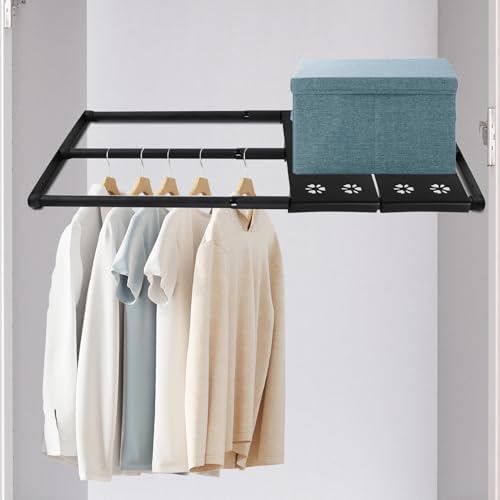 Qufiona Erweiterbares Schrankregal, 40,6 - 99,1 cm, Metall-Schrankstangen-Organizer und Aufbewahrungsregale, platzsparend, DIY-Trennwand für Schrank, Kleiderschrank Qufiona Erweiterbares Schrankregal, 40,6 - 99,1 cm, Metall-Schrankstangen-Organizer und Aufbewahrungsregale, platzsparend, DIY-Trennwand für Schrank, Kleiderschrank von Qufiona