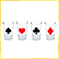 Schnaps Schnapsglas Kasino Karo Herz Kreuz Weihnachtsgeschenk Gastgeschenk von QuiceTreatzNThingz