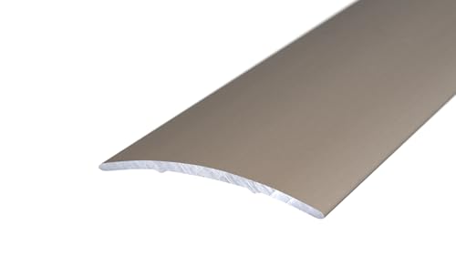 Selbstklebendes Übergangsprofil aus Aluminium | 90 cm | Oberfläche Edelstahl matt | 40 mm Breite | Nr. 136 Carl Prinz von Quick Fix