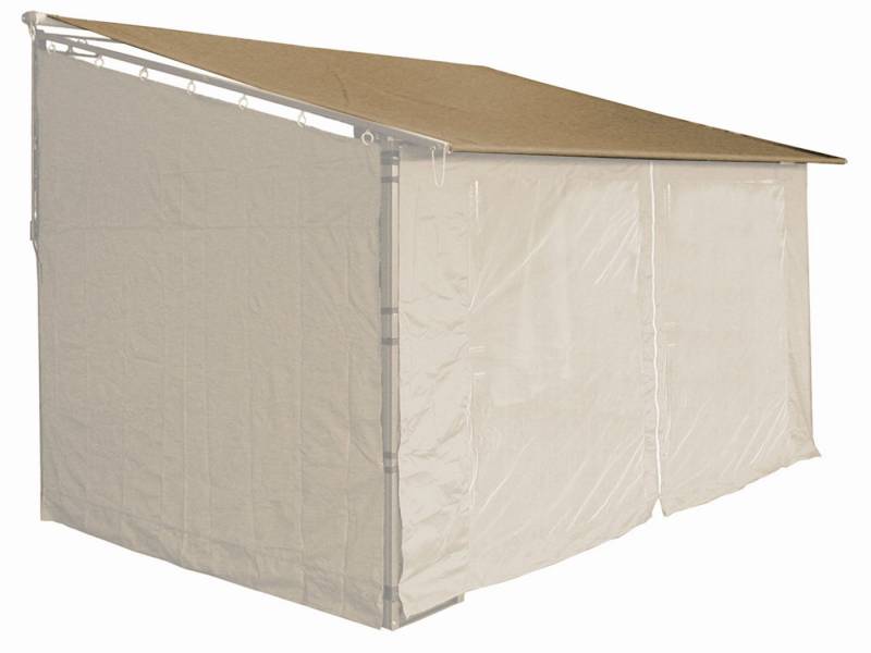 Quick Star Anbaupavillon Ersatzdach Rollpavillon 3x4m Sand, Inklusiv 6mm Kunststoffkeder. von Quick Star