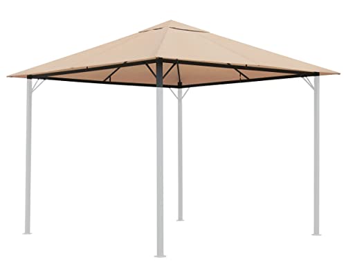 QUICK STAR Ersatzdach für Garten Pavillon 3x3m Sand Antik Pavillondach Ersatzbezug von QUICK STAR