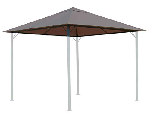 QUICK STAR Ersatzdach für Garten Pavillon 3x3m Taupe/Beigegrau RAL 7006 Antik Pavillondach Ersatzbezug von QUICK STAR