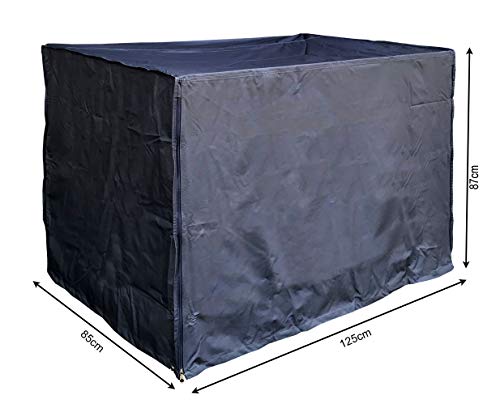 QUICK STAR Gitterbox Abdeckung 125x85x87cm Schwarz Schutzhaube Abdeckplane von QUICK STAR