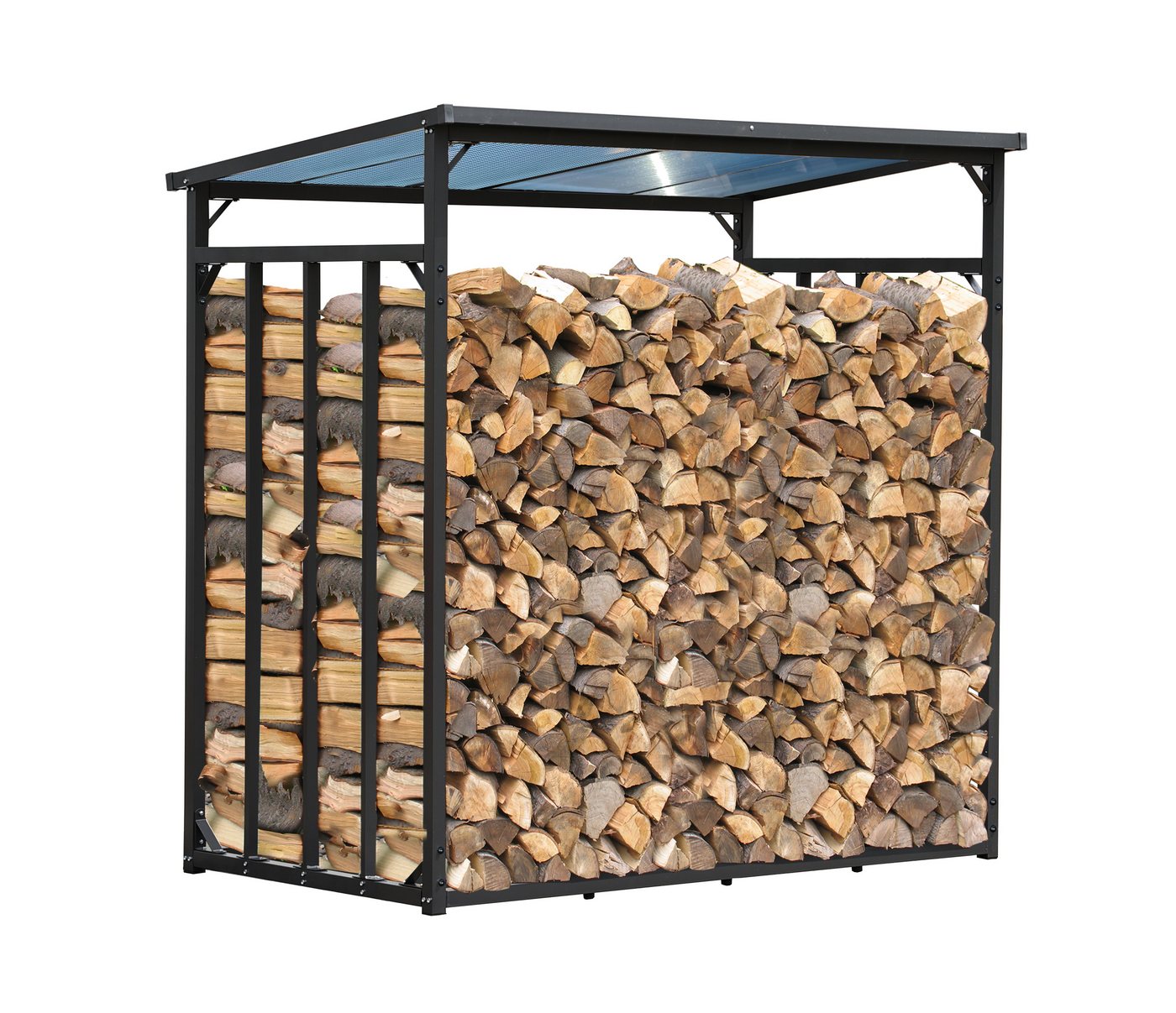 Quick Star Kaminholzregal Kaminholzregal 185x100x185 cm XXXL, BxTxH:185x100x185 cm, (1-St), Schwerlast getestet mit 3500kg von Quick Star