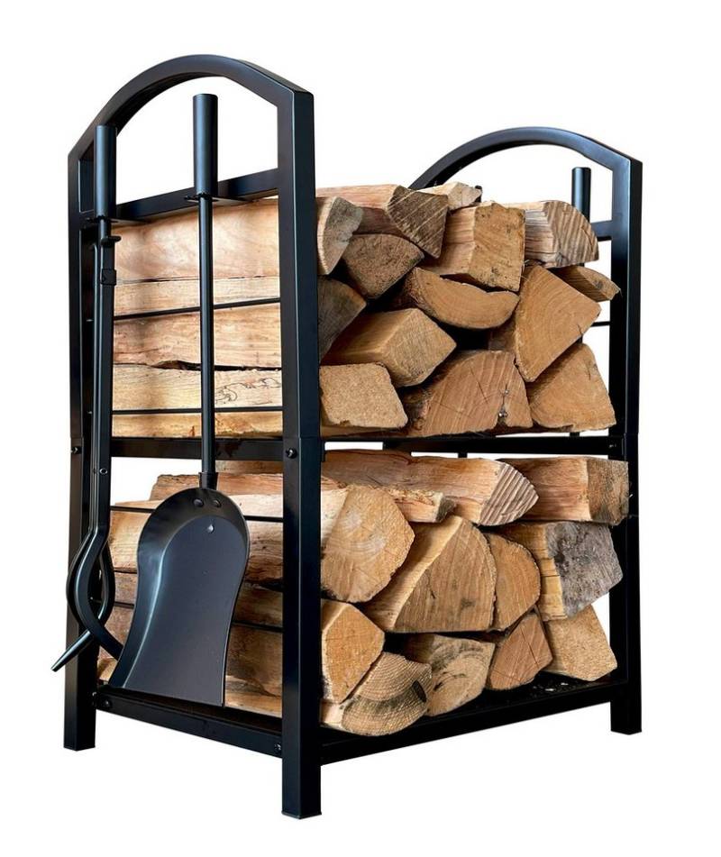 Quick Star Kaminholzregal Standregal 45x30x74cm mit Besteck, BxTxH:45x30x74 cm von Quick Star