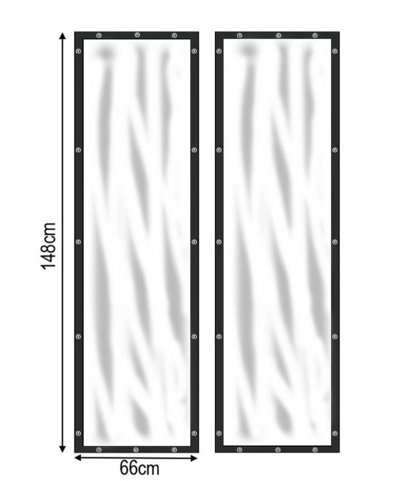 Quick Star Kaminholzregal Wetterschutz für Kaminholzregal 70x185cm transparent, (Passend zu QUICK STAR Kaminholzregalen im Maß T/H: 70cm/185cm), Mit je 16 Ösen und Spanngummis von Quick Star