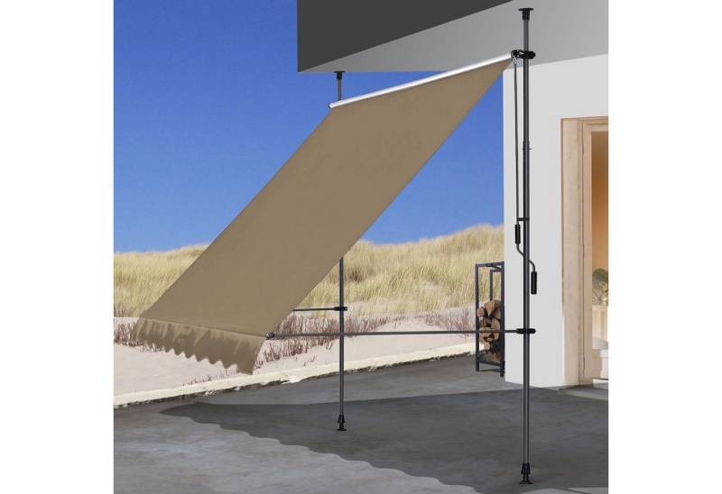 Quick Star Klemm-Senkrechtmarkise 200 cm Breite, 130 cm Ausfall, Neigungswinkel verstellbar von Quick Star