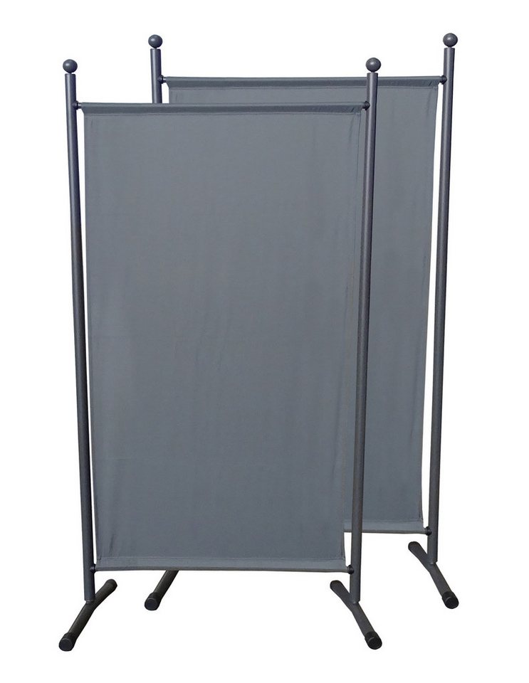 Quick Star Paravent 2 Stück Stellwand 180x78cm Grau (2 Stück) von Quick Star