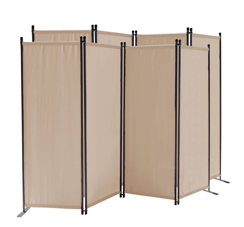 Quick Star Paravent 2x Paravent 4tlg. 220x165cm Sand (2 Stück) von Quick Star