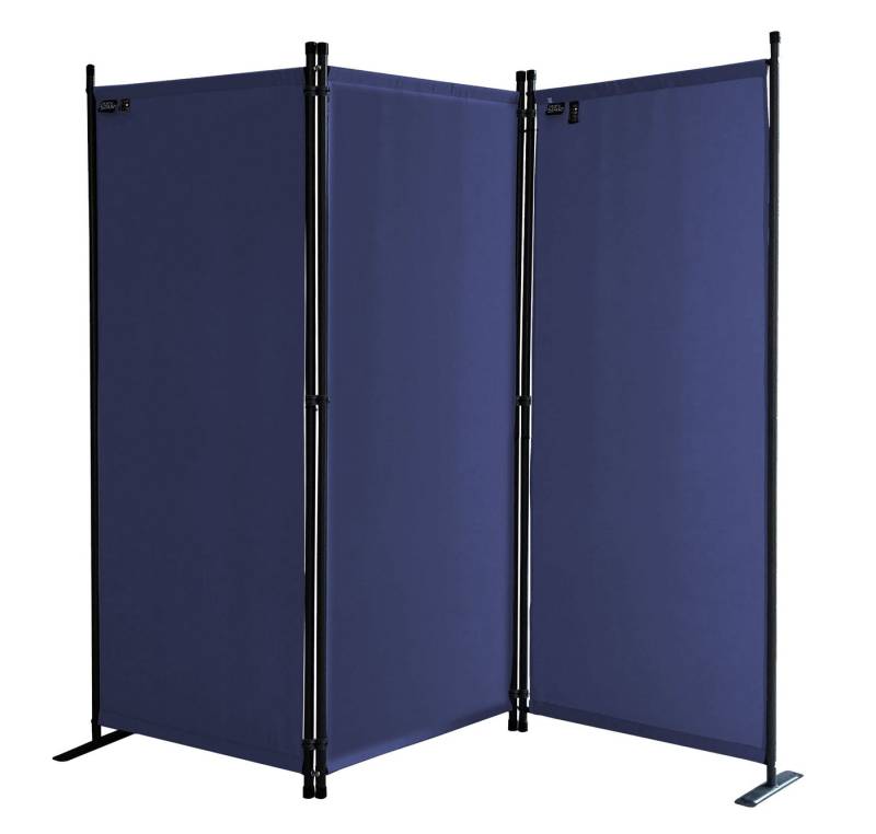 Quick Star Paravent Paravent 3tlg. 170x165cm Blau von Quick Star