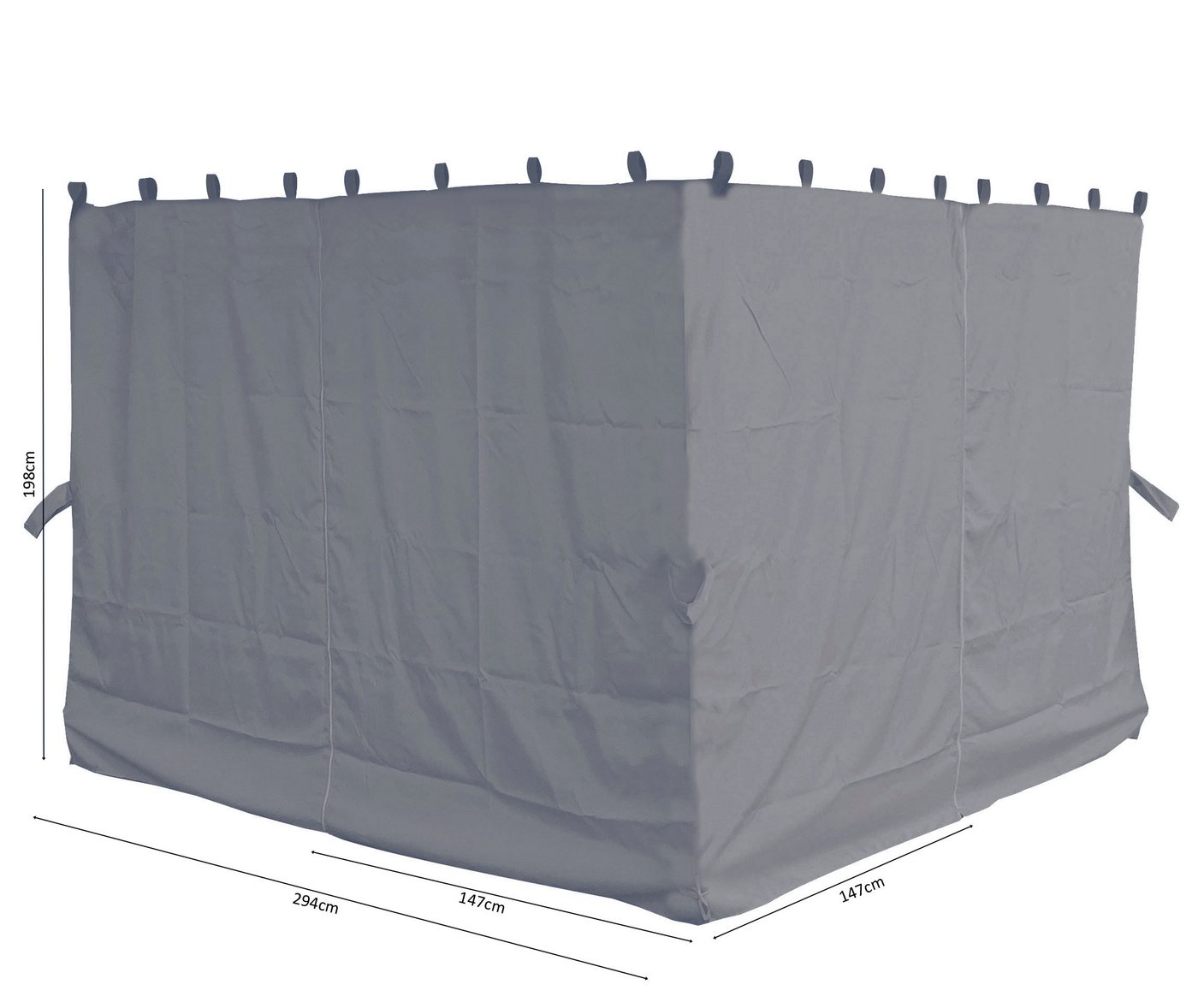 Quick Star Pavillonseitenteil Seitenwand-Set Firenze Grau, Die Komplettlänge des Sets beträgt ca. 11,70m. Quick Star Pavillonseitenteil Seitenwand-Set Firenze Grau, Die Komplettlänge des Sets beträgt ca. 11,70m. von Quick Star