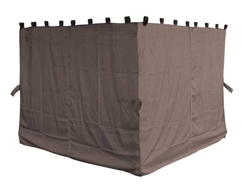 Quick Star Pavillonseitenteil Seitenwandset Poly 4tlg. Nizza 3x3 Taupe, Die Seitenteile werden über Eck eingehangen von Quick Star