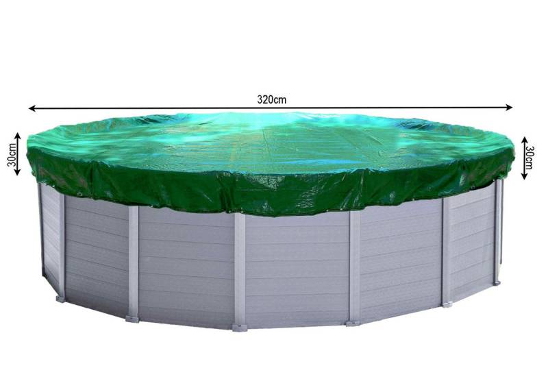 Quick Star Pool-Abdeckplane Poolabdeckung Rund Planenmaß Ø 380cm für Pool 280-320cm Grün von Quick Star