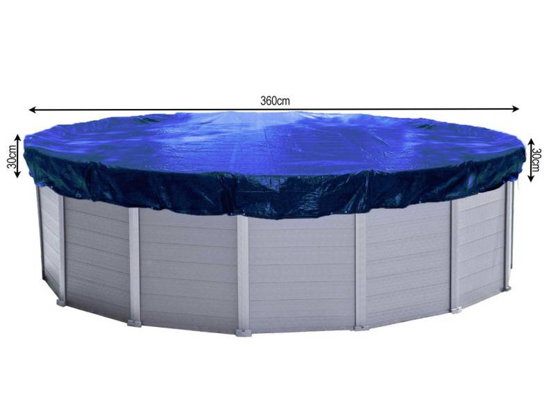 Quick Star Pool-Abdeckplane Poolabdeckung Rund Planenmaß Ø 420cm für Pool 320-366cm Blau von Quick Star