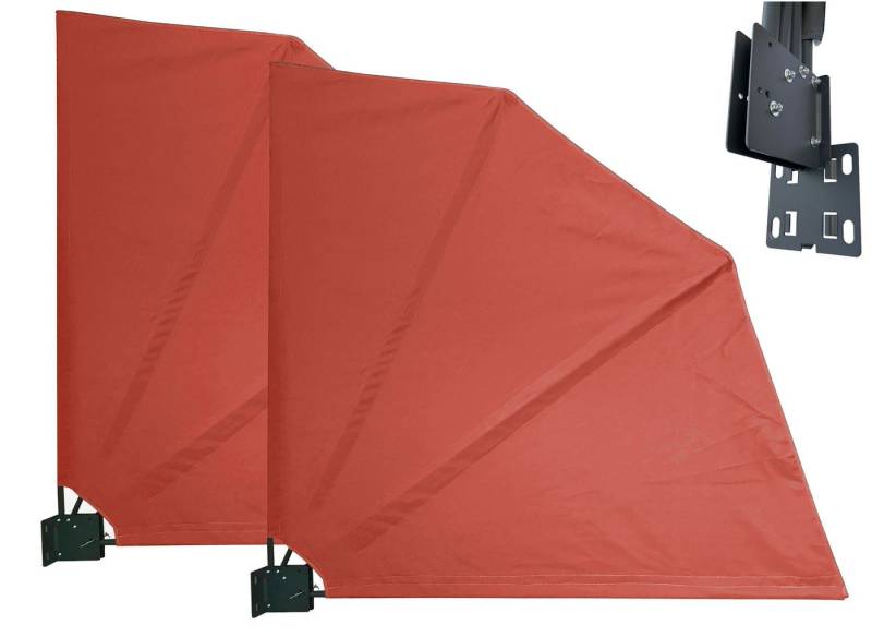 Quick Star Sichtschutzfächer Sichtschutz Fächer 115 cm & 140 cm, Mehrere Farben (2-St., 2 Stück) Separate Wandplatte von Quick Star