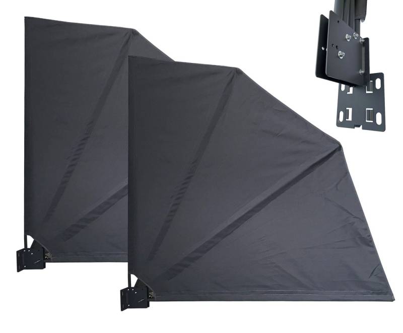 Quick Star Sichtschutzfächer Sichtschutz Fächer 115 cm & 140 cm, Mehrere Farben (2-St., 2 Stück) Separate Wandplatte von Quick Star