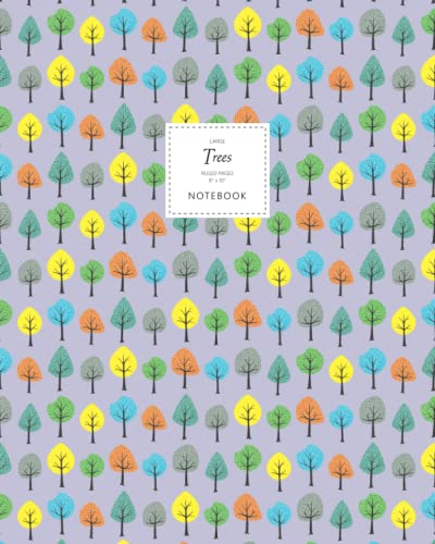 Trees Notebook - Ruled Pages - 8x10 Notizbuch - Large (Mauve) von Quick Witted Coconut