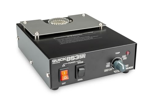 QUICK 853 Heißluft Heizplatte regelbar bis 250°C ESD Safe mit Gebläsefunktion von Quick