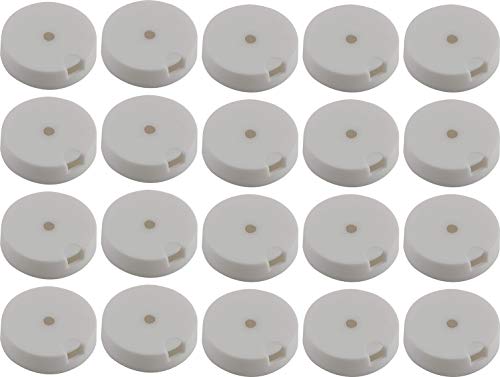 QuickClick VAS159 Möbelgleiter Basic, Höhe 4 mm, Kunststoff weiß Inhalt: 20 Stück, Grundplatte ø 30mm anschrauben von QuickClick