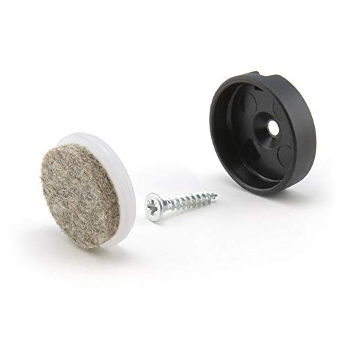 WAGNER Quick Click Ultrasoft Komplett Set 25 mm Stuhlgleiter Filzgleiter System (32) von QuickClick