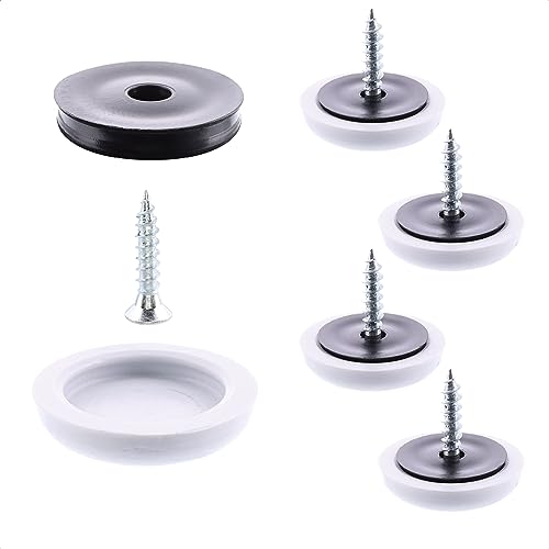 WAGNER QuickClick® Kunststoffgleiter Möbelgleiter Stuhlgleiter 4er-Set zum Anschrauben - 4x Basis+Schraube+Gleiteinsatz austauschbar - Kunststoff HYPER SLIM - Durchmesser Ø 20 mm -Made in DE- 16791799 von QuickClick