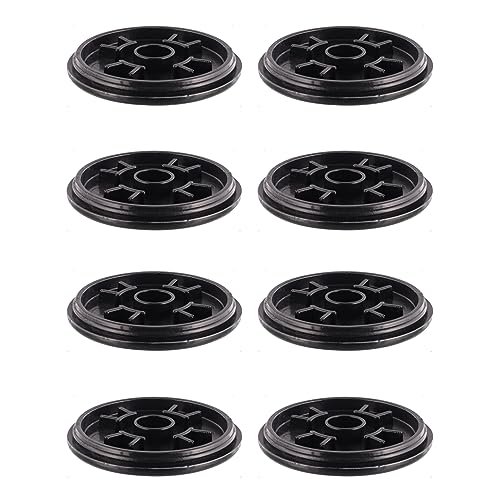 WAGNER QuickClick® Kunststoffgleiter Möbelgleiter Stuhlgleiter Ersatz - 8er-Set Ersatzgleiter austauschbar ersetzbar - Kunststoff BLACK - Durchmesser Ø 50 mm - für Basis Ø 50 mm -Made in DE - 15824900 von QuickClick