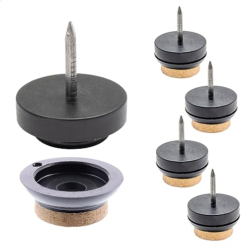 Wagner QuickClick® Filzgleiter Möbelgleiter Stuhlgleiter 80er-Set zum Nageln - 80x Basis+Gleitaufsatz austauschbar - Spezialfaser SYNO Slim - Durchmesser Ø 20 mm - Made in DE - 15419280 von QuickClick