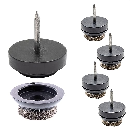 Wagner QuickClick® Filzgleiter Möbelgleiter Stuhlgleiter 80er-Set zum Nageln - 80x Basis+Gleitaufsatz austauschbar - Wollfilz Ultrasoft Slim - Durchmesser Ø 20 mm - Made in DE - 15419080 von QuickClick