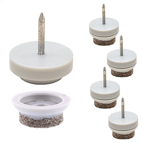 Wagner QuickClick® Filzgleiter Möbelgleiter Stuhlgleiter 80er-Set zum Nageln - 80x Basis+Gleitaufsatz austauschbar - Wollfilz Ultrasoft Slim - Durchmesser Ø 20 mm - Made in DE - 15419180 von QuickClick