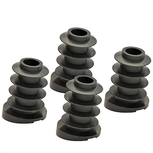 Wagner QuickClick® Kunststoffgleiter Möbelgleiter Stuhlgleiter 4er-Set Basis schwarz zum Einstecken 4X Basis - Kunststoff SMART - Durchmesser Ø 18/22 x 3/7/25 mm, Neigung 12° - Made in DE - 15787200 von QuickClick