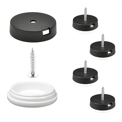 Wagner QuickClick® Kunststoffgleiter Möbelgleiter Stuhlgleiter 4er-Set zum Anschrauben - 4X Basis+Schraube+Gleiteinsatz austauschbar - Kunststoff Extreme - Durchmesser Ø 25 mm - Made in DE - 15785700 von QuickClick