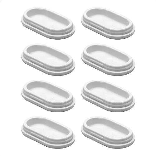 Wagner QuickClick® Kunststoffgleiter Möbelgleiter Stuhlgleiter - 8er-Set Ersatzgleiter austauschbar - Kunststoff Hyper - 35 x 20 mm für Basis 35 x 20 mm - Made in DE - 15791200 von QuickClick