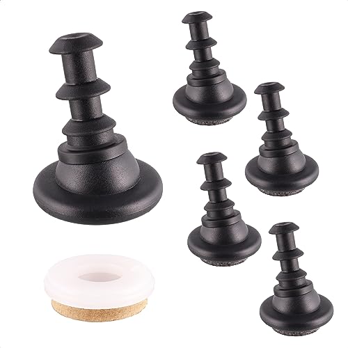 Wagner QuickClick® Stuhlgleiter Filzgleiter 4er-Set Gelenkgleiter zum Einstecken in Rundrohre - SYNO Gleiter Ø 25 mm - innen Ø 12 mm/außen Ø 16 mm für Vitra Stühle DSX DAX - Made in DE - 16781200 von QuickClick