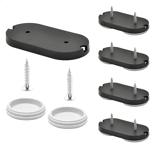 Wagner QuickClick® Stuhlgleiter Filzgleiter 4er-Set zum Anschrauben I 4X Basis + 8X Schraube+Gleiteinsatz austauschbar - Kunststoff Hyper - 62 x 30 mm - Made in DE - 15781600 von QuickClick