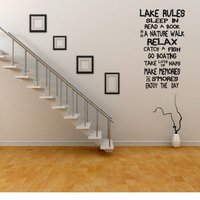 Lake Rules Wandtattoo - Cottage Am See Haus Dez Lake Rules Wandtattoo - Cottage Am See Haus Dez von QuickShipDecal