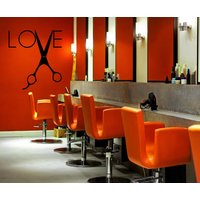 Salon Aufkleber - Scheren Kosmetik Friseur Hairstylist Stylist von QuickShipDecal