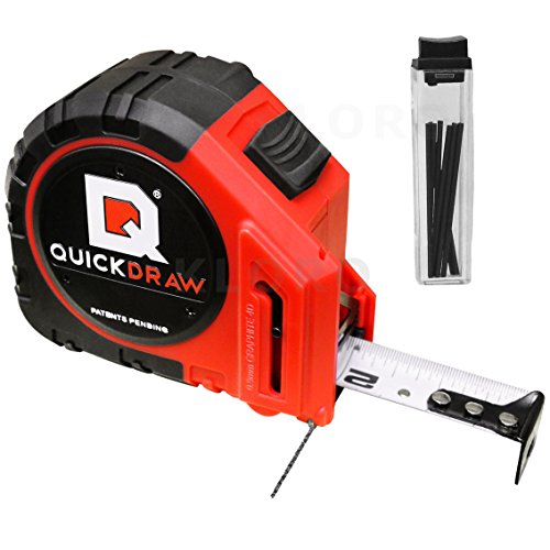Quick Draw Maßband 8 m mit integriertem Bleistiftmarker von Quickdraw