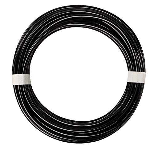 Quickun Pneumatischer Schlauch, 1/8 Zoll (0,32 cm), Polyurethan, Luftschlauchleitung für Luftkompressor-Armaturen oder Flüssigkeitstransfer (schwarz, 10 m) von Quickun