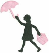 We R Memory Keepers 2-Inch by 2-Inch Die, Pregnant Woman with Umbrella and Bag by QUICKUTZ von Quickutz