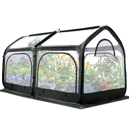 Quictent Premium-Gewächshaus für den Außenbereich, Mini-Quic-Setup, tragbares Blumengarten-Pflanzen-Set für den Außenbereich, robuster Fiberglas-Pop-up-Rahmen und langlebige Abdeckung mit Sichtfenster Quictent Premium-Gewächshaus für den Außenbereich, Mini-Quic-Setup, tragbares Blumengarten-Pflanzen-Set für den Außenbereich, robuster Fiberglas-Pop-up-Rahmen und langlebige Abdeckung mit Sichtfenster von Quictent