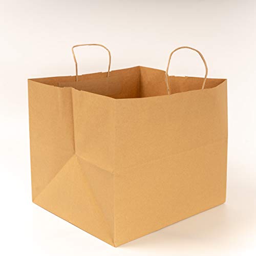 Kraft – Box mit 200 Beuteln mit gedrehtem Griff, 36,5 x 33 x 32 cm von Quid