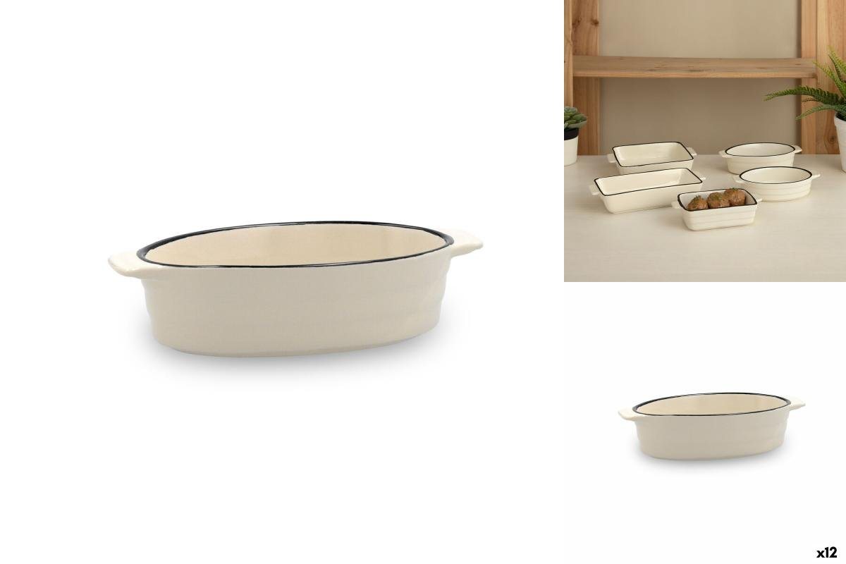 Quid Auflaufform Quid Kochtopf Cocco Oval aus Keramik Weiß 19 x 10,5 x 5 cm Pack 12x Au, Keramik von Quid