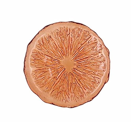 Quid Teller flach Acid Orange Glas 21 x 2 cm (6 Stück) von Quid
