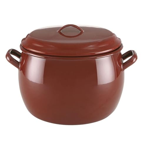 Quid Klassischer Emaille-Topf, gewölbt, emailliert, 20 cm, 5 l, Karbonstahl, geeignet für Glaskeramik, geeignet für Induktion, Antihaftbeschichtung Quid Klassischer Emaille-Topf, gewölbt, emailliert, 20 cm, 5 l, Karbonstahl, geeignet für Glaskeramik, geeignet für Induktion, Antihaftbeschichtung von Quid