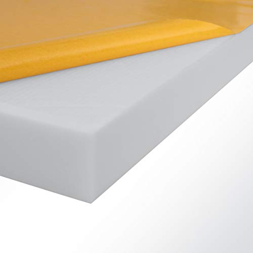 Quiet Please Schallabsorber Basotect® 100x50x7cm hellgrau selbstklebend Schallschutz Schalldämmung für Wand und Decke von Quiet Please