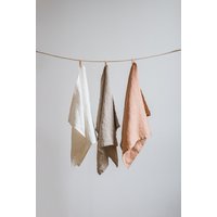 3Er Set Leinentücher, Küchentuch Set, Naturtuch Set, Geschirrtuch Set, Weiß Geschirrtuch, Geschirrtuch Set, Handtuch von QuietObjects