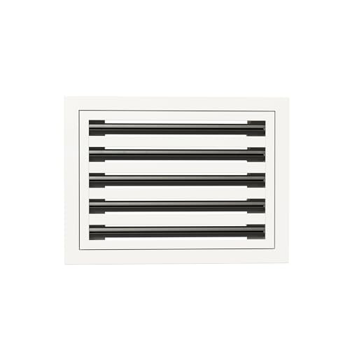14 x 10 modernes Design AC-Gitter – Aluminium weiß – Lüftungsschlitz – Linearschlitz-Diffusor – Registergitter zum Heizen und Kühlen – kompatibel mit Decken-, Wand- oder Bodenregistern von Quietcool